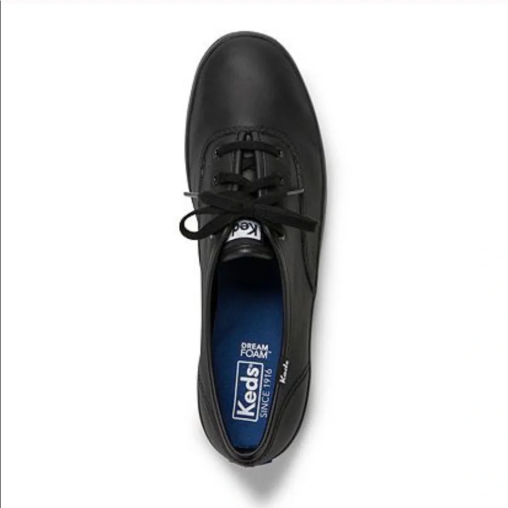 Keds black leather